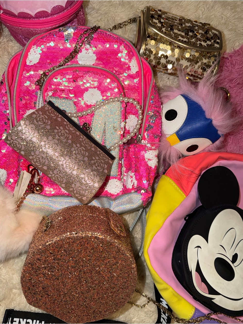 GIRLS BAG & CHARMS (14 pcs)
